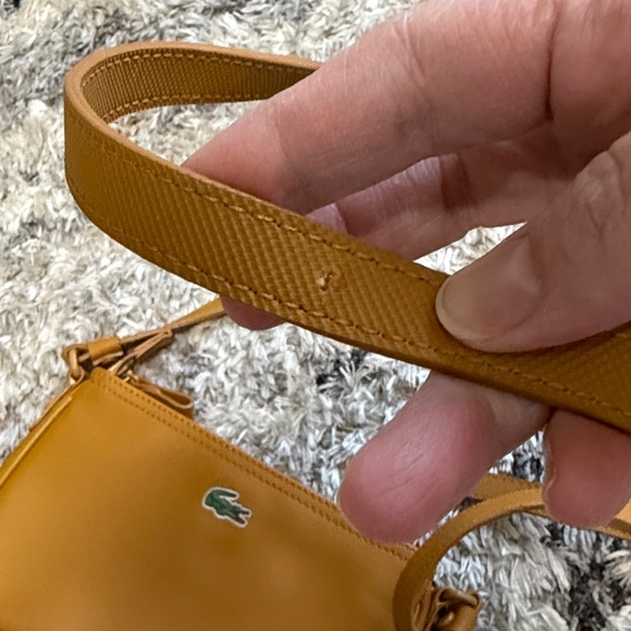 Lacoste Mustard Yellow Crossbody Bag with Crocodile Logo - Picture 10 of 10